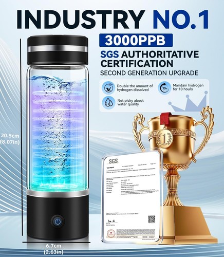 Hydrogen water bottle 380ml - water,