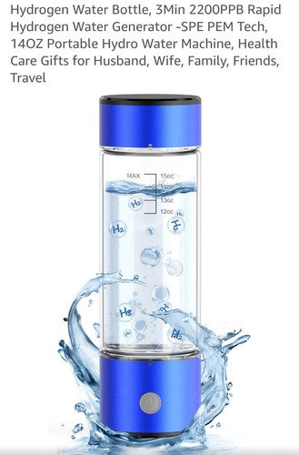Hydrogen water bottle portable - water,